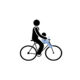 Thule Yepp Mini Black kerékpáros első gyermekülés